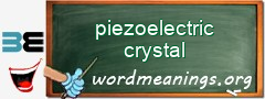 WordMeaning blackboard for piezoelectric crystal